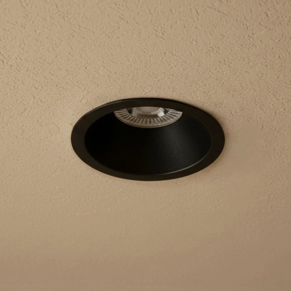 kelvo® DELTA KLV-101-0032 Χωνευτό Φωτιστικό Downlight Σποτ για Λάμπα MR16 με Ντουί GU10 AC 220-240V IP20 - Μαύρο Ματ - Μ8.5 x Π8.5 x Υ3.5cm / Q7.5cm