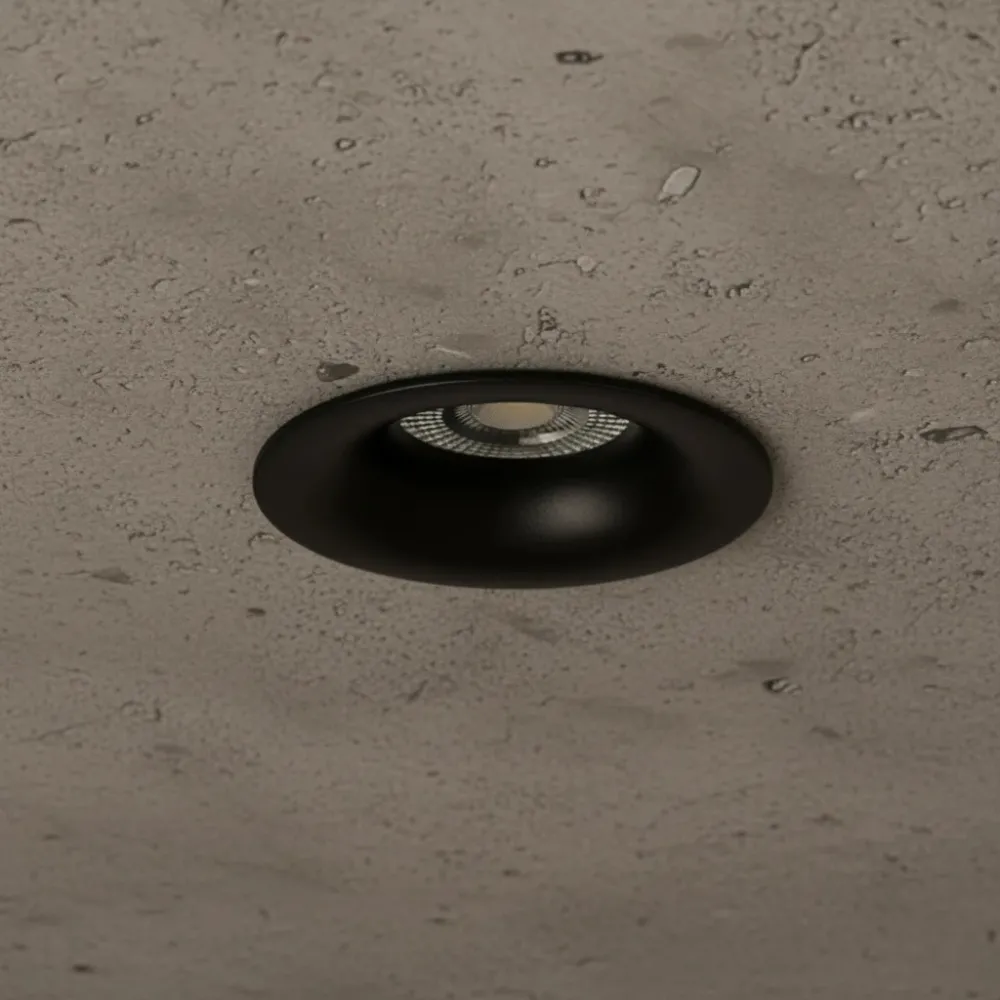 kelvo® OMICRON KLV-101-0034 Χωνευτό Φωτιστικό Downlight Σποτ για Λάμπα MR16 με Ντουί GU10 AC 220-240V IP20 - Μαύρο Ματ - Μ8.5 x Π8.5 x Υ3cm / Q7.5cm