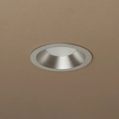 kelvo® SIGMA KLV-101-0043 Χωνευτό Φωτιστικό Downlight Σποτ Μπάνιου για Λάμπα MR16 με Ντουί GU10 AC 220-240V Αδιάβροχο IP65 - Νίκελ Βούρτσας - Μ8.5 x Π8.5 x Υ4.4cm / Q7.5cm