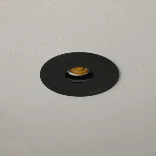 kelvo® PINADO KLV-101-0126 Χωνευτό Φωτιστικό Downlight Σποτ LED 7W 840lm 15° AC 220-240V IP20 Θερμό Λευκό 2700K - Bridgelux COB Chip & TÜV SÜD Driver - Μαύρο Ματ - Μ8.3 x Π8.3 x Υ8.2cm / Q7.3cm - 5 Χρόνια Εγγύηση