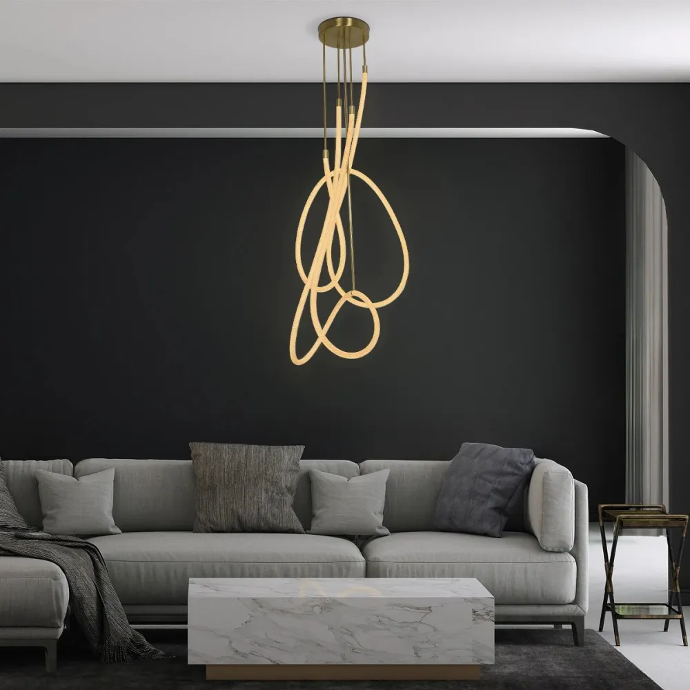 kelvo® GLOW KLV-101-0154 Φωτιστικό Οροφής LED 85W 8500lm 360° AC 220-240V IP20 Ρυθμιζόμενο Λευκό CCT με Χειριστήριο από 2700K έως 6000K Dimmable - Lumileds SMD Chip - Χρυσό Πλατίνα - Μ100 x Π100 x Υ140cm - 3 Χρόνια Εγγύηση