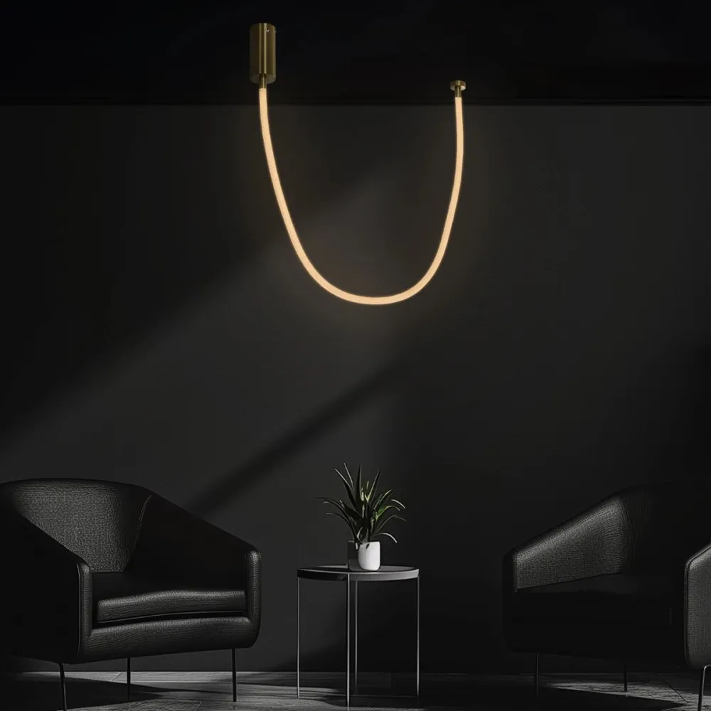kelvo® GLOW KLV-101-0155 Κρεμαστό Φωτιστικό Οροφής LED 27W 2700lm 360° AC 220-240V IP20 Ρυθμιζόμενο Λευκό CCT με Χειριστήριο από 2700K έως 6000K Dimmable - Lumileds SMD Chip - Χρυσό Πλατίνα - Μ90 x Π9 x Υ95cm - 3 Χρόνια Εγγύηση