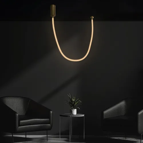 kelvo® GLOW KLV-101-0155 Κρεμαστό Φωτιστικό Οροφής LED 27W 2700lm 360° AC 220-240V IP20 Ρυθμιζόμενο Λευκό CCT με Χειριστήριο από 2700K έως 6000K Dimmable - Lumileds SMD Chip - Χρυσό Πλατίνα - Μ90 x Π9 x Υ95cm - 3 Χρόνια Εγγύηση