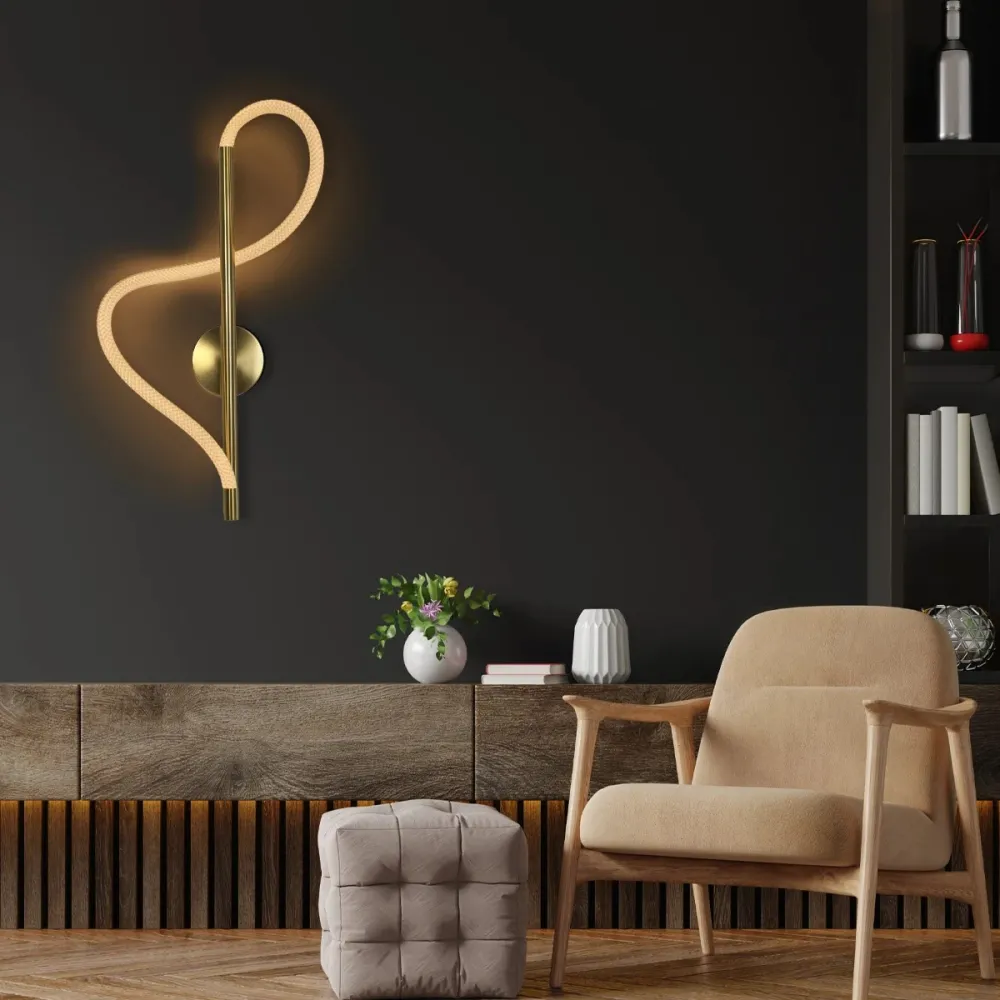 kelvo® GLOW KLV-101-0168 Φωτιστικό Τοίχου / Απλίκα LED 24W 2400lm 360° AC 220-240V IP20 Ρυθμιζόμενο Λευκό CCT με On/Off 2700K/4500K/6000K - Lumileds SMD Chip - Χρυσό Πλατίνα - Μ30 x Π15 x Υ70cm - 3 Χρόνια Εγγύηση