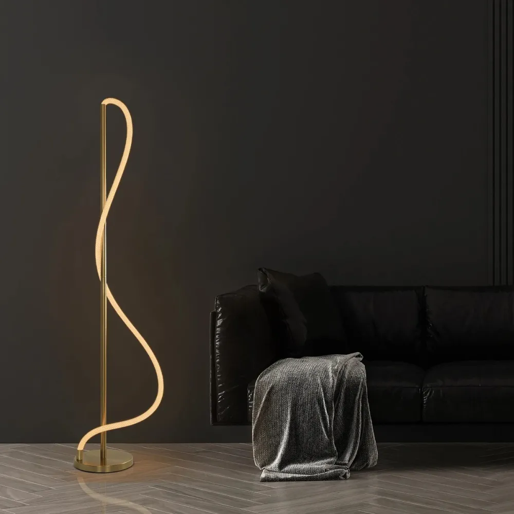 kelvo® GLOW KLV-101-0173 Επιδαπέδιο Φωτιστικό LED 30W 3000lm 360° AC 220-240V IP20 Ρυθμιζόμενο Λευκό CCT με Αφή 2700K/4500K/6000K Dimmable - Lumileds SMD Chip - Χρυσό Πλατίνα - Μ45 x Π45 x Υ160cm - 3 Χρόνια Εγγύηση