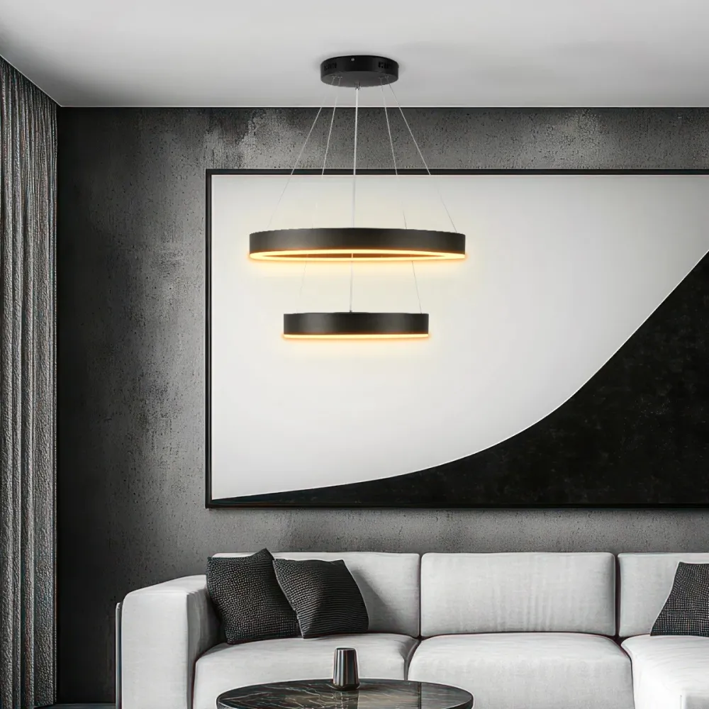 kelvo® VENOM KLV-101-0196 Κρεμαστό Φωτιστικό Οροφής LED 75W 7500lm 120° AC 220-240V IP20 Ρυθμιζόμενο Λευκό CCT με Χειριστήριο από 2700K έως 6000K Dimmable - Lumileds SMD Chip - Μαύρο Ματ - Μ60 x Π60 x Υ40cm - 3 Χρόνια Εγγύηση