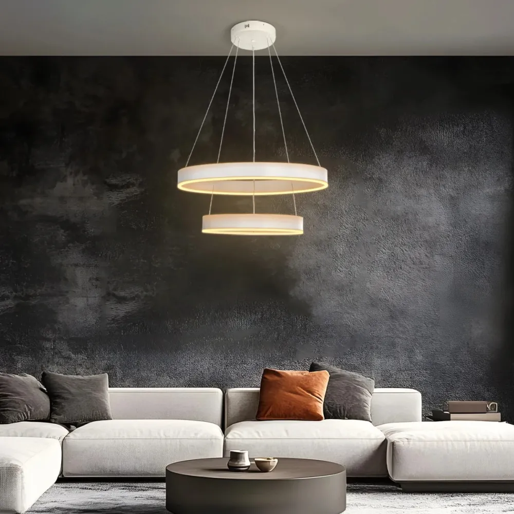 kelvo® VENOM KLV-101-0197 Κρεμαστό Φωτιστικό Οροφής LED 75W 7500lm 120° AC 220-240V IP20 Ρυθμιζόμενο Λευκό CCT με Χειριστήριο από 2700K έως 6000K Dimmable - Lumileds SMD Chip - Λευκό Ματ - Μ60 x Π60 x Υ40cm - 3 Χρόνια Εγγύηση