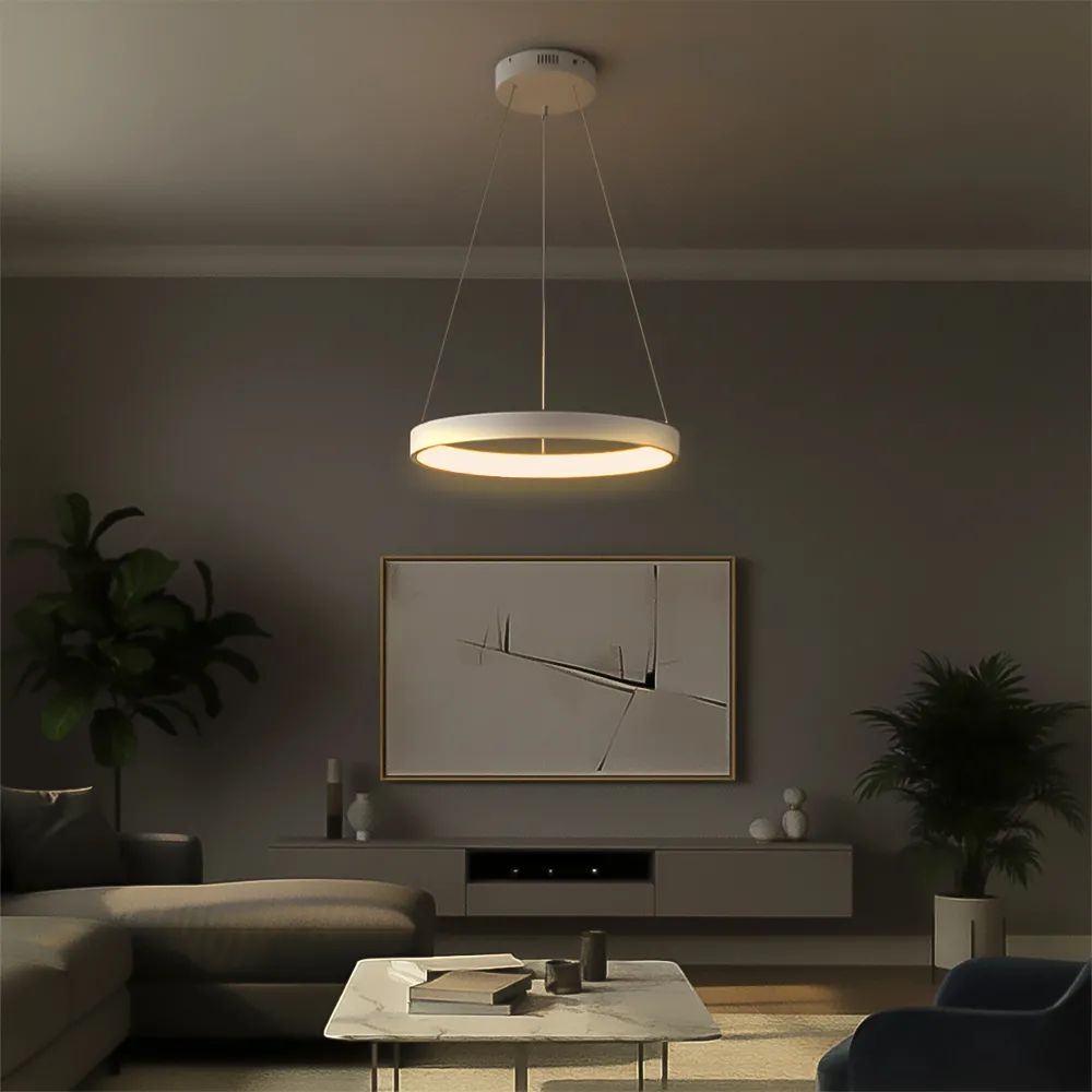 kelvo® NEMESIS KLV-101-0209 Κρεμαστό Φωτιστικό Οροφής LED 45W 4500lm 180° AC 220-240V IP20 Ρυθμιζόμενο Λευκό CCT με Χειριστήριο από 2700K έως 6000K Dimmable - Lumileds SMD Chip - Λευκό Ματ - Μ60 x Π60 x Υ4cm - 3 Χρόνια Εγγύηση