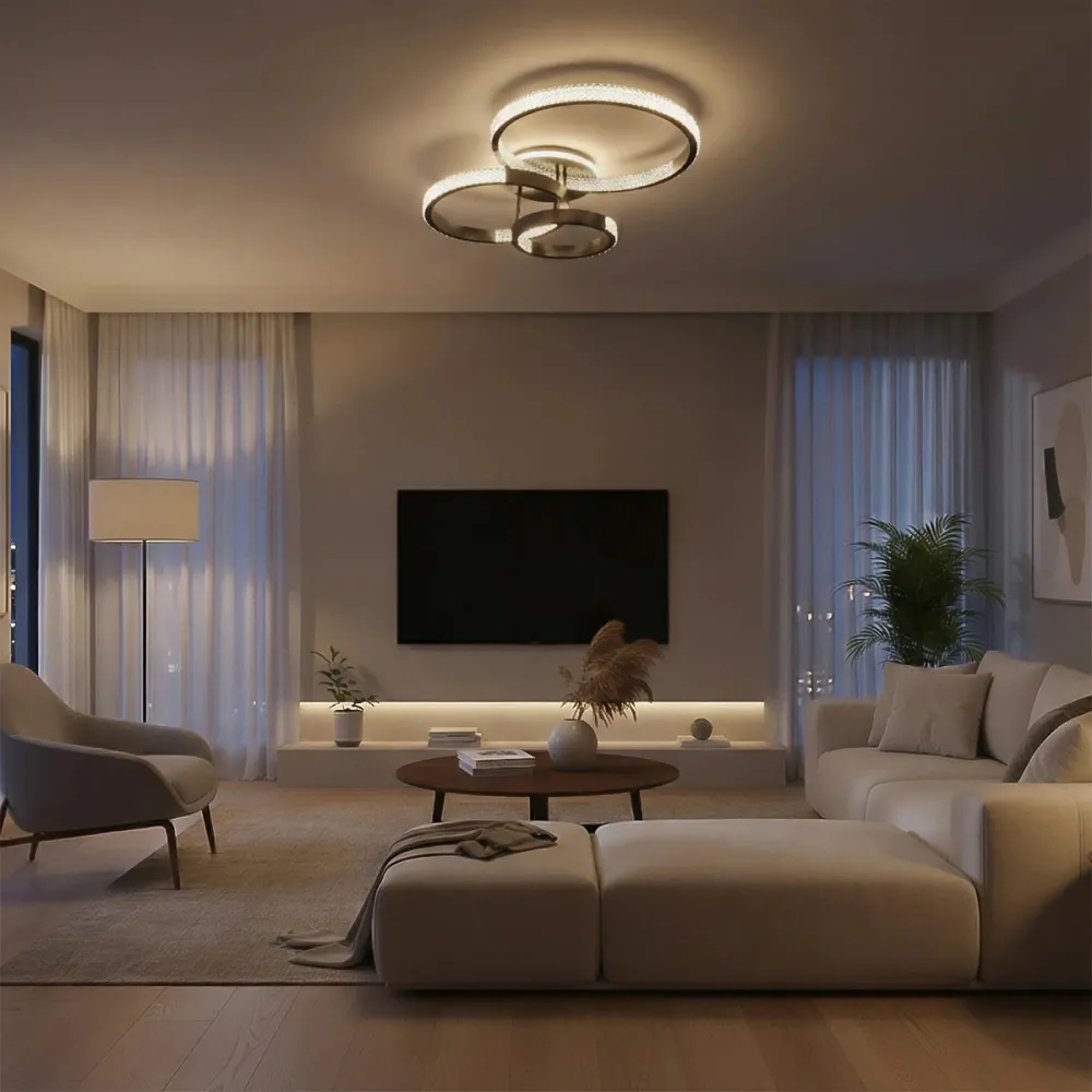 kelvo® DIAMOND KLV-101-0226 Φωτιστικό Οροφής LED 100W 10000lm 360° AC 220-240V IP20 Ρυθμιζόμενο Λευκό CCT με Χειριστήριο από 2700K έως 6000K Dimmable - Lumileds SMD Chip - Μαύρο Ματ - Μ80 x Π50 x Υ20cm - 3 Χρόνια Εγγύηση