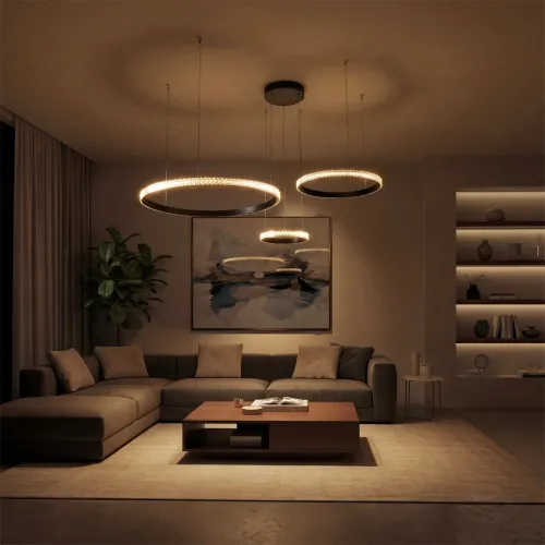 kelvo® DIAMOND KLV-101-0243 Κρεμαστό Φωτιστικό Οροφής LED 100W 10000lm 180° AC 220-240V IP20 Ρυθμιζόμενο Λευκό CCT με Χειριστήριο από 2700K έως 6000K Dimmable - Lumileds SMD Chip - Μαύρο Ματ - Μ110 x Π110 x Υ60cm - 3 Χρόνια Εγγύηση