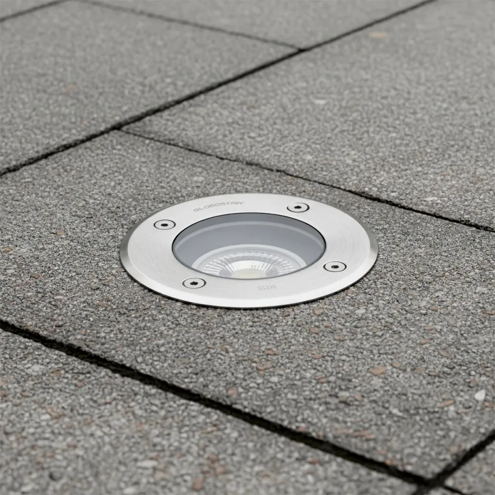 kelvo® KERIA KLV-101-0275 Χωνευτό Φωτιστικό Σποτ Δαπέδου για Λάμπα MR16 με Ντουί GU10 AC 220-240V Αδιάβροχο IP68 IK09 - Ανοξείδωτο Ατσάλι SS316 - Μ11 x Π11 x Υ11.5cm / Q10.4cm