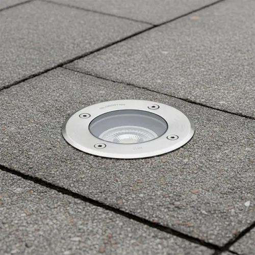 kelvo® KERIA KLV-101-0275 Χωνευτό Φωτιστικό Σποτ Δαπέδου για Λάμπα MR16 με Ντουί GU10 AC 220-240V Αδιάβροχο IP68 IK09 - Ανοξείδωτο Ατσάλι SS316 - Μ11 x Π11 x Υ11.5cm / Q10.4cm