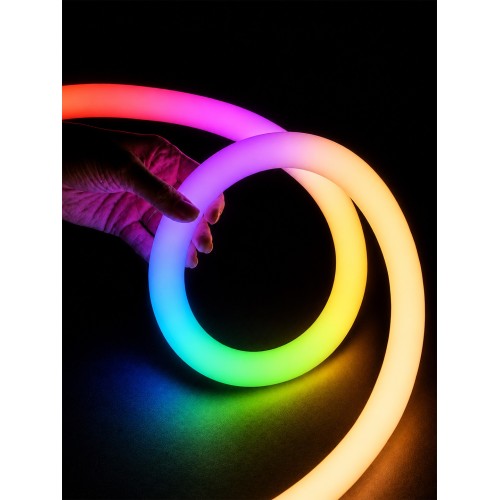 kelvo® AURAFLEX KLV-101-0511 Ταινία Neon Flex LED 14W/m 840lm/m 360° DC 24V Αδιάβροχο IP65 120 x SMD5054 Chip/m Πολύχρωμο RGB+WW Dimmable - Sanan SMD Chip - Μ1000 x Π3.3 x Υ3.3cm - Ρολό 10 Μέτρων - 6 Χρόνια Εγγύηση