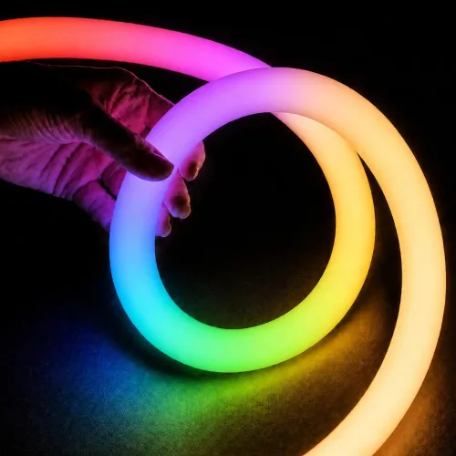 kelvo® AURAFLEX KLV-101-0512 Ψηφιακή Pixel Addressable Ταινία Neon Flex LED 14W/m 840lm/m 360° DC 24V Αδιάβροχο IP65 120 x SMD5054 Chip/m Πολύχρωμο RGB+WW Dimmable SPI/TTL Protocol IC TM1814 - Sanan SMD Chip - Μ1000 x Π3.3. x Υ3.3cm - Ρολό 10 Μέτρων - 6 Χ
