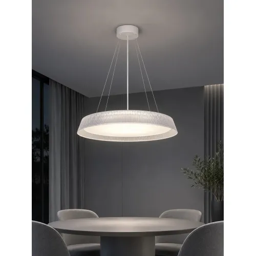 kelvo® LUMORA KLV-101-0585 Κρεμαστό Φωτιστικό Οροφής LED 36W 3600lm 120° AC 220-240V IP20 Ρυθμιζόμενο Λευκό CCT με Διακόπτη στο Driver 2700K/4500K/6000K Triac Dimmable - Lumileds SMD Chip & ENEC/TÜV Driver - Διάφανο - Μ53 x Π53 x Υ7cm - 5 Χρόνια Εγγύη