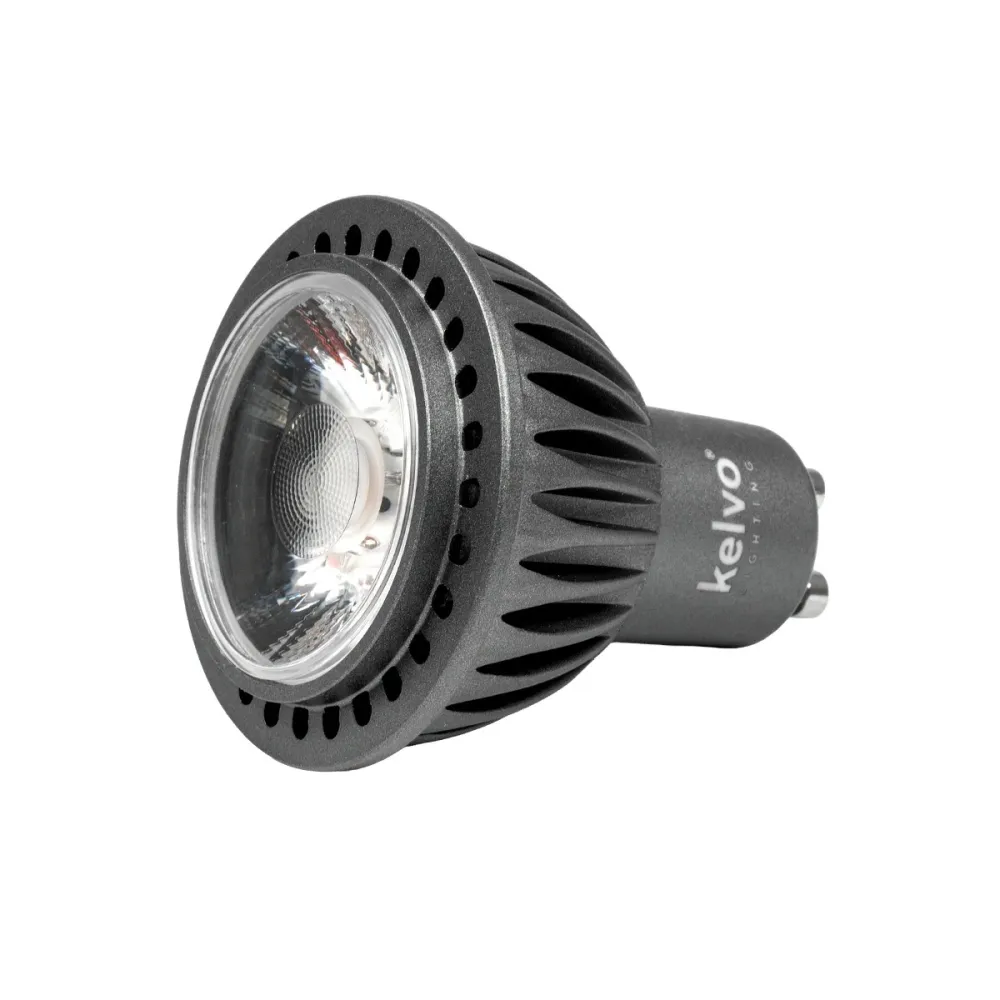 kelvo® KYRON 10° KLV-103-0005 Σποτ GU10 MR16 LED 7W 700lm CRI (Ra) ≥ 90 10° AC 220-240V IP20 Ultra Θερμό Λευκό 1800K Dimmable - CREE CXA Chip - Γκρι Ανθρακί Ματ - Μ5 x Π5 x Υ6cm - 3 Χρόνια Εγγύηση