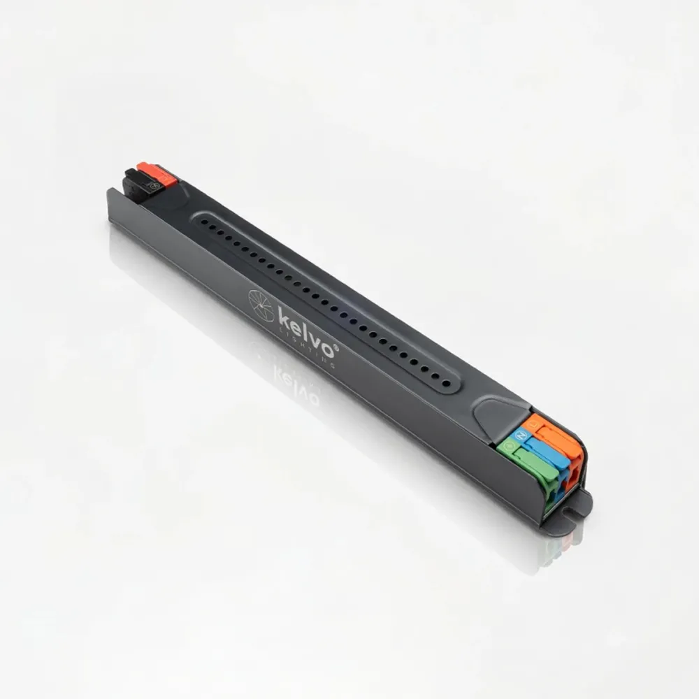 kelvo® PULSE KLV-107-0001 Ultra Slim Τροφοδοτικό/Μετασχηματιστής Class I PELV 48W 2A AC 220-240V σε DC 24V IP20 - Γκρι Ανθρακί Ματ - Μ20.1 x Π1.9 x Υ2cm - 5 Χρόνια Εγγύηση