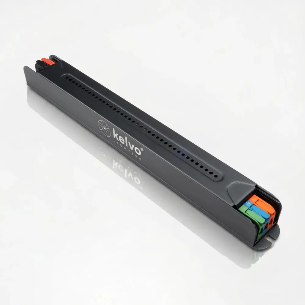 kelvo® PULSE KLV-107-0005 Ultra Slim Τροφοδοτικό/Μετασχηματιστής Class I PELV 200W 8.3A AC 220-240V σε DC 24V IP20 - Γκρι Ανθρακί Ματ - Μ28 x Π2.6 x Υ2.4cm - 5 Χρόνια Εγγύηση