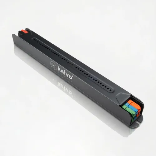 kelvo® PULSE KLV-107-0005 Ultra Slim Τροφοδοτικό/Μετασχηματιστής Class I PELV 200W 8.3A AC 220-240V σε DC 24V IP20 - Γκρι Ανθρακί Ματ - Μ28 x Π2.6 x Υ2.4cm - 5 Χρόνια Εγγύηση