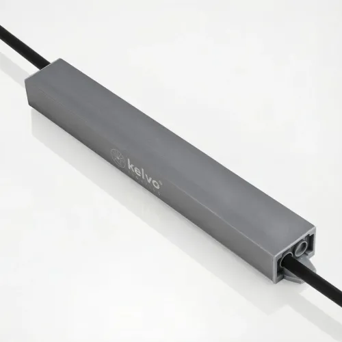 kelvo® SELAS KLV-107-0021 Τροφοδοτικό/Μετασχηματιστής Class II SELV 45W 3.75A AC 220-240V σε DC 12V Αδιάβροχο IP67 - Γκρι Ανθρακί Ματ - Μ22 x Π3 x Υ2cm - 5 Χρόνια Εγγύηση
