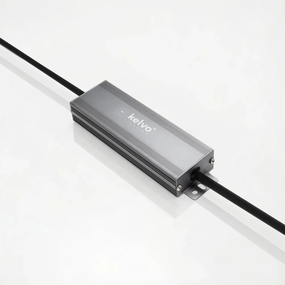 kelvo® SELAS KLV-107-0032 Τροφοδοτικό/Μετασχηματιστής Class I PELV 60W 2.5A AC 220-240V σε DC 24V Αδιάβροχο IP67 - Γκρι Ανθρακί Ματ - Μ15.8 x Π4.3 x Υ2.3cm - 5 Χρόνια Εγγύηση