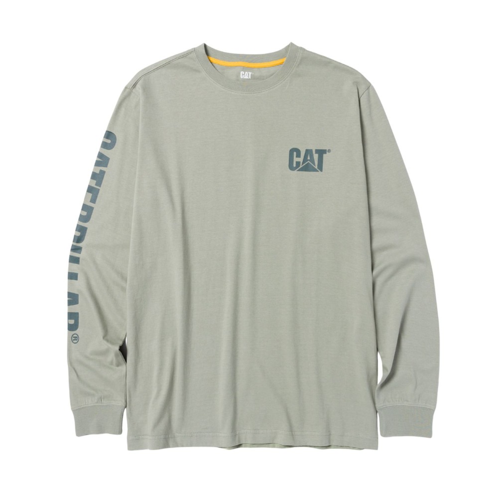 CAT Μπλουζάκι μακρυμάνικο trademark tee πράσινο L 1510034-16-5808