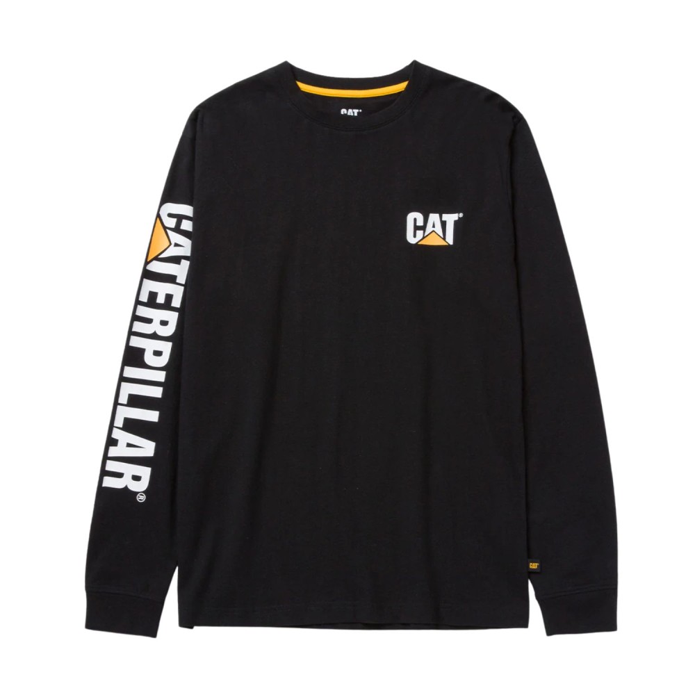 CAT Μπλουζάκι μακρυμάνικο trademark tee μαύρο XL 1510034-016