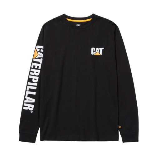 CAT Μπλουζάκι μακρυμάνικο trademark tee μαύρο XL 1510034-016