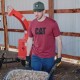 CAT Μπλουζάκι κοντομάνικο βυσσινί tm logo 2XL 1510305-12610