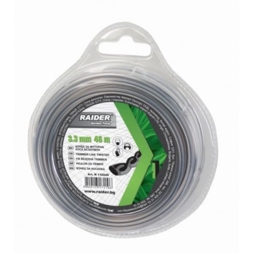 RAIDER Μεσινέζα στριφτή μαύρη 3,0mm-28 - 110248