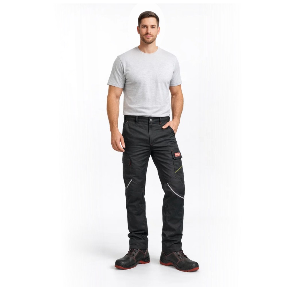 GTC Παντελόνι Εργασίας Theseus Stretch με ελαστίνη Μαύρο No.S