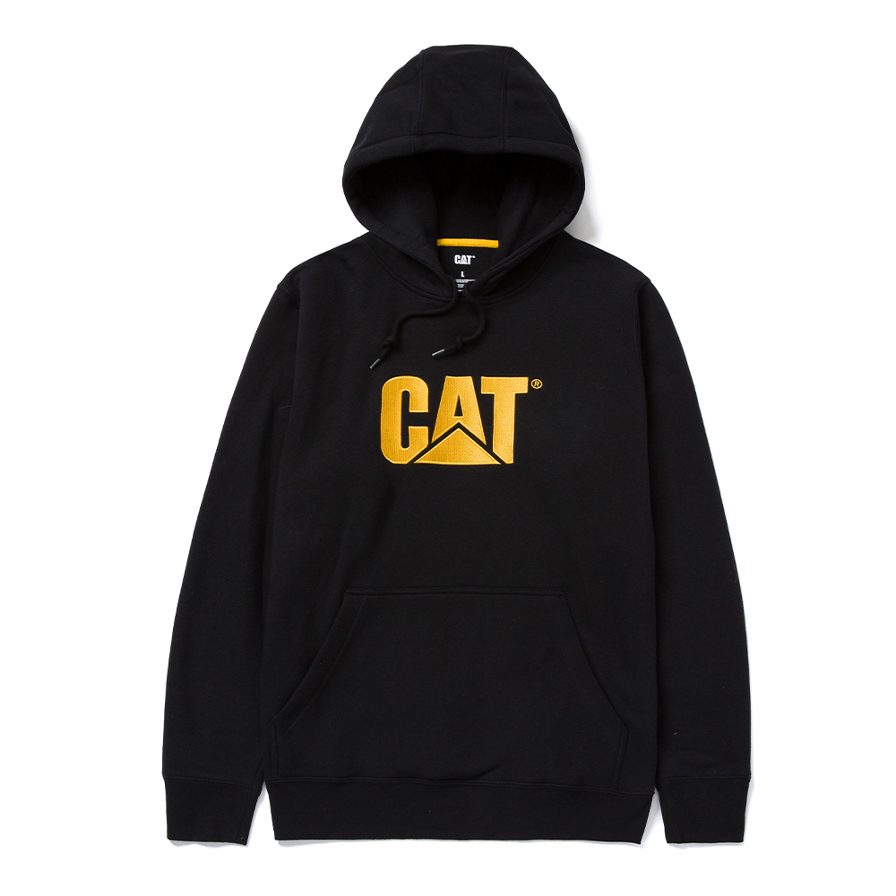 CAT Μπλούζα φούτερ με κουκούλα trademark μαύρη M W10646-016