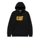 CAT Μπλούζα φούτερ με κουκούλα trademark μαύρη M W10646-016