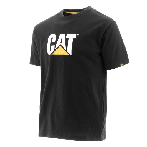 CAT Μπλουζάκι κοντομάνικο μαύρο tm logo XL 1510305-016