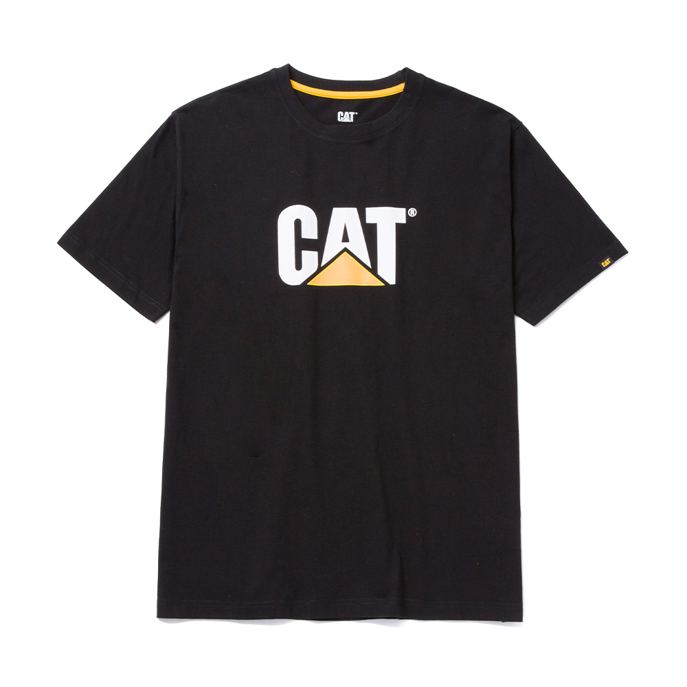 CAT Μπλουζάκι κοντομάνικο μαύρο tm logo L 1510305-016