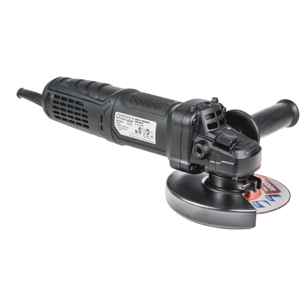 RAIDER Γωνιακός τροχός 125mm 1200W με ρύθμιση στροφών RDP-AG75 Black Edition 020307