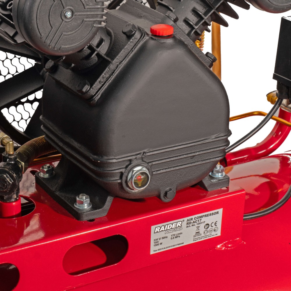 RAIDER Αεροσυμπιεστής 100L RD-AC17 1.5kW 120117