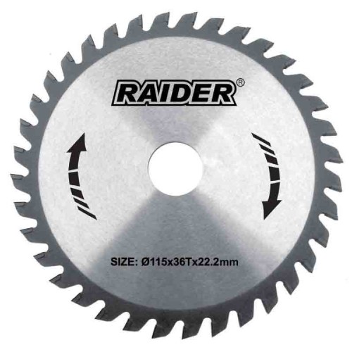 RAIDER Δίσκος κοπής ξύλου Φ25,4/Φ190/40Δόντια 163129