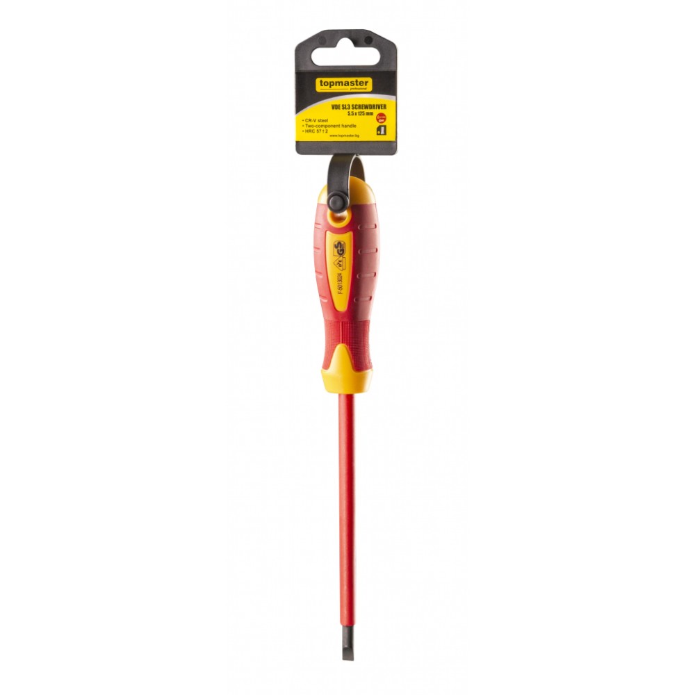 TOP MASTER Κατσαβίδι ηλεκτρολόγου VDE 1000V SL5.5x125mm 220132