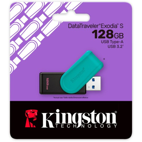Kingston DataTraveler Exodia S 128GB USB 3.2 Stick - Μαύρο