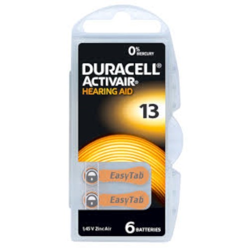 DURACELL Μπαταρίες Ακουστικών Βαρηκοΐας Activair 13 1.45V - 6τμχ