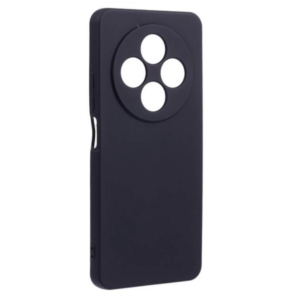 Θήκη TPU Σιλικόνης με Υφασμάτινη Επένδυση για Xiaomi Redmi 14C / Poco C75 - Μαύρη