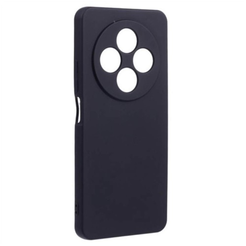 Θήκη TPU Σιλικόνης με Υφασμάτινη Επένδυση για Xiaomi Redmi 14C / Poco C75 - Μαύρη