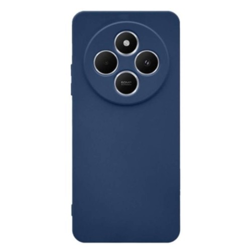 Θήκη TPU Σιλικόνης με Υφασμάτινη Επένδυση για Xiaomi Redmi 14C / Poco C75 - Σκούρο Μπλε
