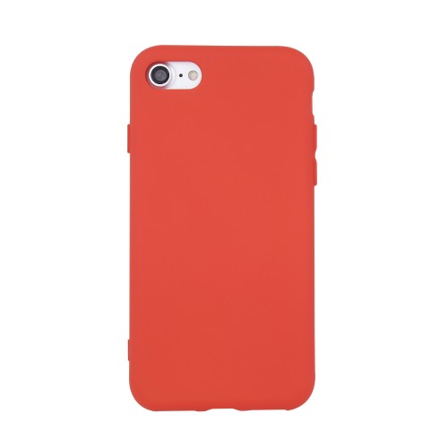 Θήκη TPU Σιλικόνης με Υφασμάτινη Επένδυση για iPhone 7 Plus / 8 Plus - Kόκκινο