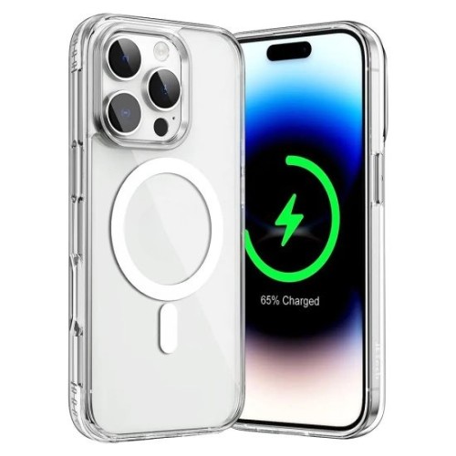Θήκη TPU Σιλικόνης 1.5mm με Ενισχυμένες Γωνίες και MagSafe για iPhone 16 Pro - Διάφανο