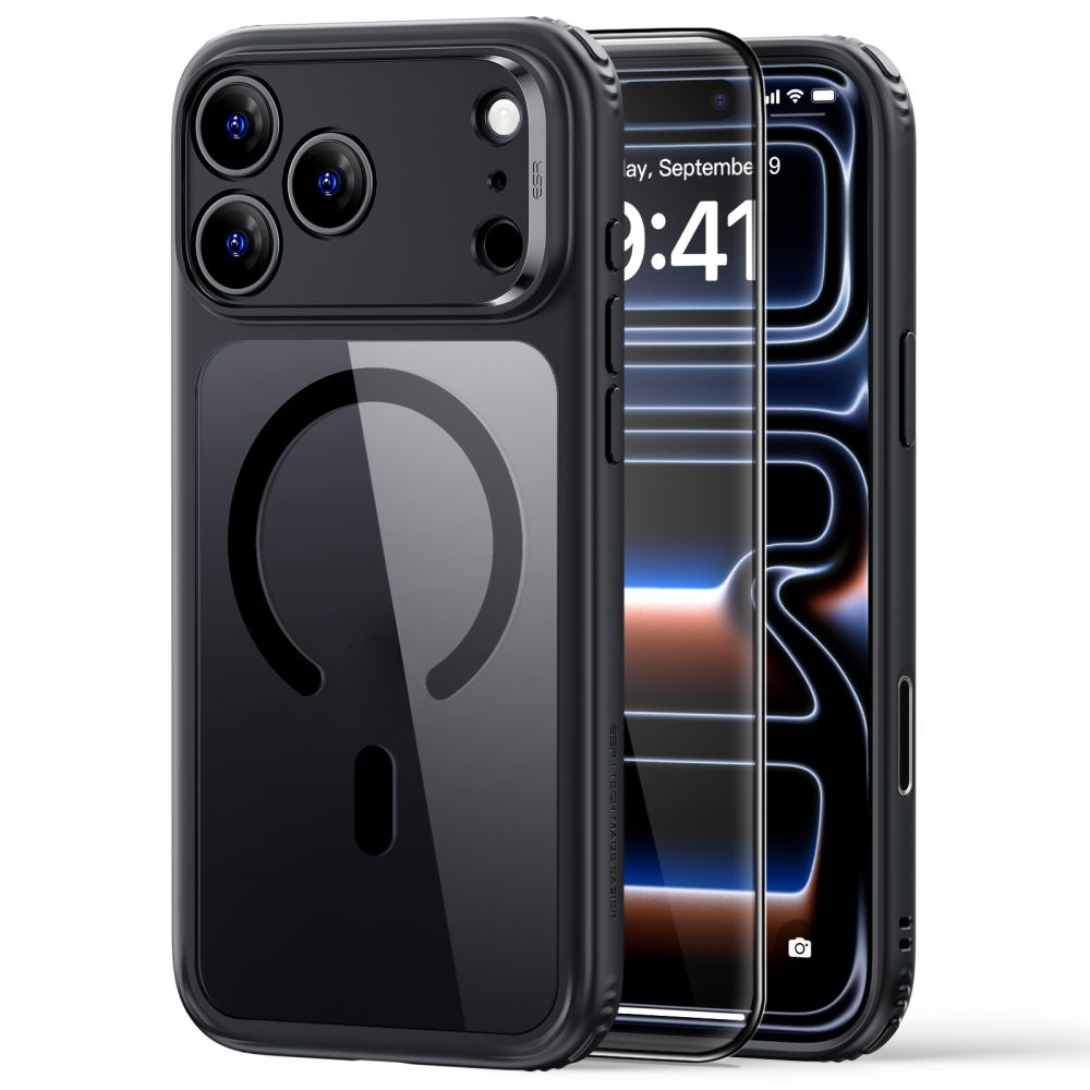 Σκληρή Θήκη ESR Classic Hybrid Magsafe και Τζαμάκι Προστασίας για iPhone 17 Pro Max / 18 Pro Max - Διάφανη με Μαύρο Πλαίσιο
