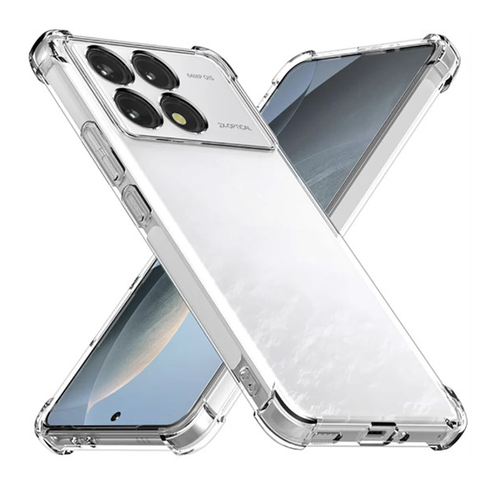 Θήκη TPU Σιλικόνης με Ενισχυμένες Γωνίες για Xiaomi Poco F6 Pro - Διάφανη