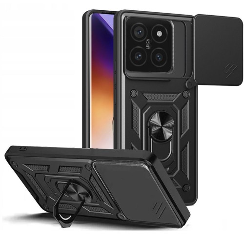 Tech-Protect Σκληρή Θήκη Armor με Βάση Στήριξης Δαχτυλίδι για Xiaomi 14T Pro - Μαύρο
