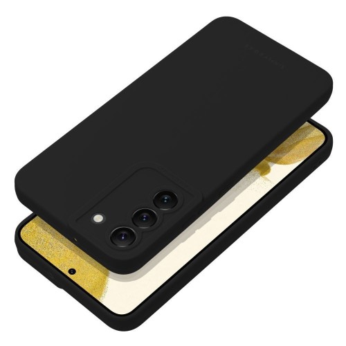 Θήκη TPU Σιλικόνης με Υφασμάτινη Επένδυση για Samsung Galaxy S25 Plus - Μσύρο